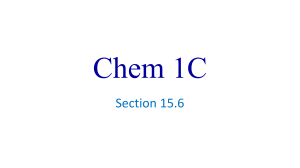 Chem 1C Section 15.6: Reaction Mechanisms
