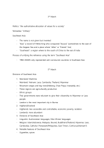 Southeast Asian Politics: Lecture Notes on Geography, Power, and Society