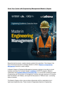 Engineering Management Master's Degree | UniAthena