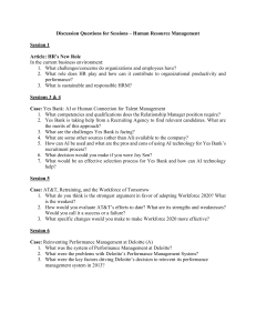 HRM Discussion Questions: Sessions & Cases