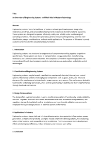Engineering Systems Overview