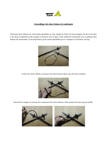 Assemblage des b&acirc;tons de randonn&eacute;e pour tipi