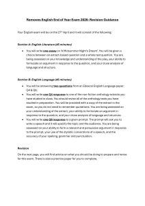 English Exam 2026 Revision Guide