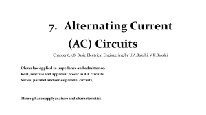 Alternating Current (AC) Circuits: Basic Electrical Engineering