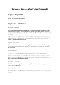 Computer Science Web Project Proposal 3: Student Skill Exchange Platform