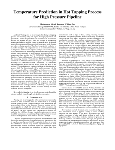 Temperature Prediction in Hot Tapping for High Pressure Pipeline