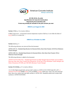 ACI 301-20 Errata Sheet