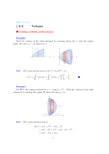 Calculus: Volumes of Solids of Revolution