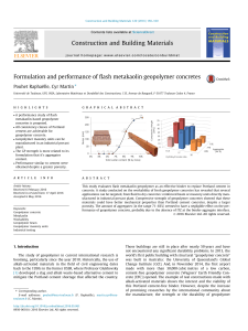 Formulation and Performance of Flash Metakaolin Geopolymer Concretes