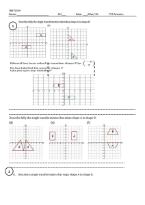 FT2 Revision Math Worksheet: Transformations, Ratios, Percentages