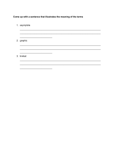 Math Vocabulary Exercise: Asymptote, Graphic, Limited