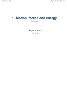 1.8 Pressure MCQ Answer Key