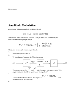 Amplitude Modulation Problems - Communication Principles
