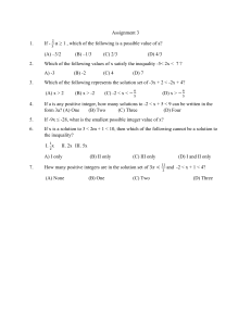 Assignment 3: Linear Inequalities Math Problems