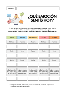Hoja de trabajo: &iquest;Qu&eacute; emoci&oacute;n sentiste hoy?
