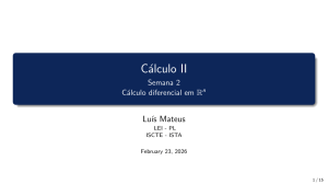 C&aacute;lculo II: C&aacute;lculo diferencial en Rⁿ - Semana 2