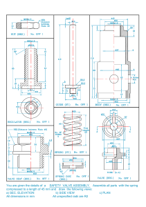 Safety Valve Assembly Technical Drawing
