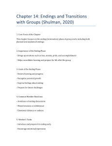 Chapter 14: Endings and Transitions with Groups