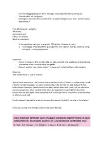 Knee Osteoarthritis Case Study: Strength Training Goals