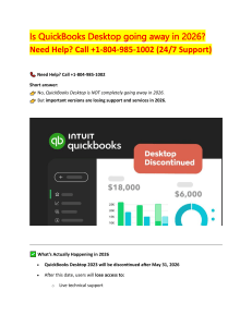 QuickBooks Desktop 2026: Is It Going Away?