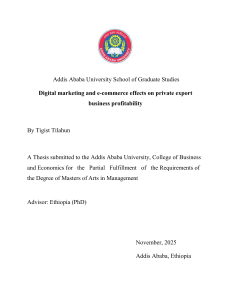 Digital Marketing & E-commerce Effects on Export Business Profitability
