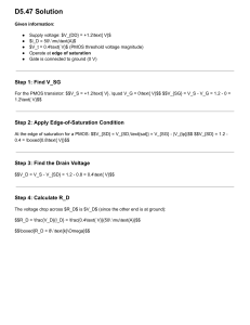 PMOS Transistor Solution: D5.47 Problem Steps