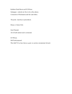 Environmental Ethics & Conservation: Gaia, Half Earth, Land Ethic