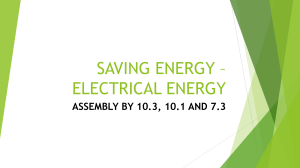 Saving Electrical Energy in School: Assembly Guide