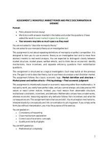 Assignment 2: Monopoly, Market Power & Price Discrimination in Ukraine