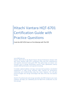 Hitachi Vantara HQT-6701 Certification Guide