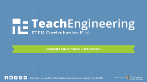Introduction to Simple Machines - TeachEngineering