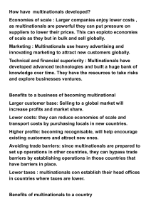 How Multinationals Developed: Benefits & Economic Impact