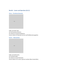 Berufe &ndash; Lesen und Sprechen (A1.3) f&uuml;r Deutschlerner