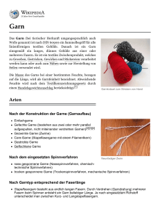 Garn: Definition, Arten und Verwendung von Garnen