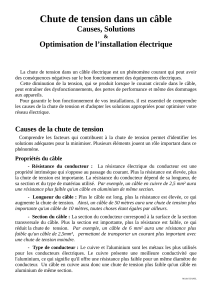 Chute de tension dans un c&acirc;ble : causes, solutions et optimisation