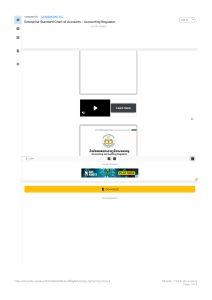 Enterprise Standard Chart of Accounts - Accounting Regulator