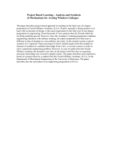 Project-Based Learning: Awning Window Linkage Analysis