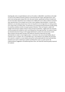 Student Complaint on Garnet-B Hostel Issues