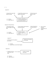 Logic Exercises: Inductive vs. Deductive Arguments