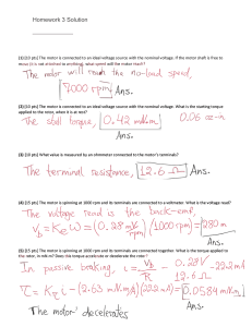 Homework 3 Solution: Motor Physics Problems