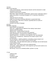 Inductive & Informal Reasoning Notes: Logic & Philosophy