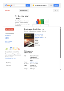 Business Analytics: Data-driven Decision Making Textbook