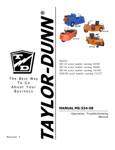 Taylor-Dunn SS5-34/36/46/MX6-00 Operation Troubleshooting Manual