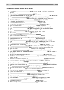 IF Clauses Grammar Exercises