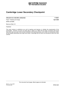 English April 2020 Paper 1 MS