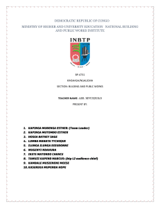 Building and Public Works Project - INBTP Students