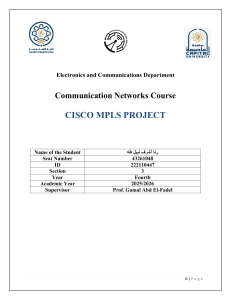 CISCO MPLS Project: Network Simulation & Validation