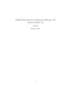 Griffiths Quantum Mechanics 3rd Ed Problem 5.6 Solutions
