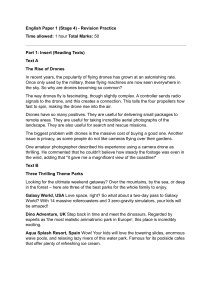 English Paper 1 Stage 4 Revision Practice: Drones & Theme Parks