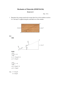 Mechanics of Materials Homework 1